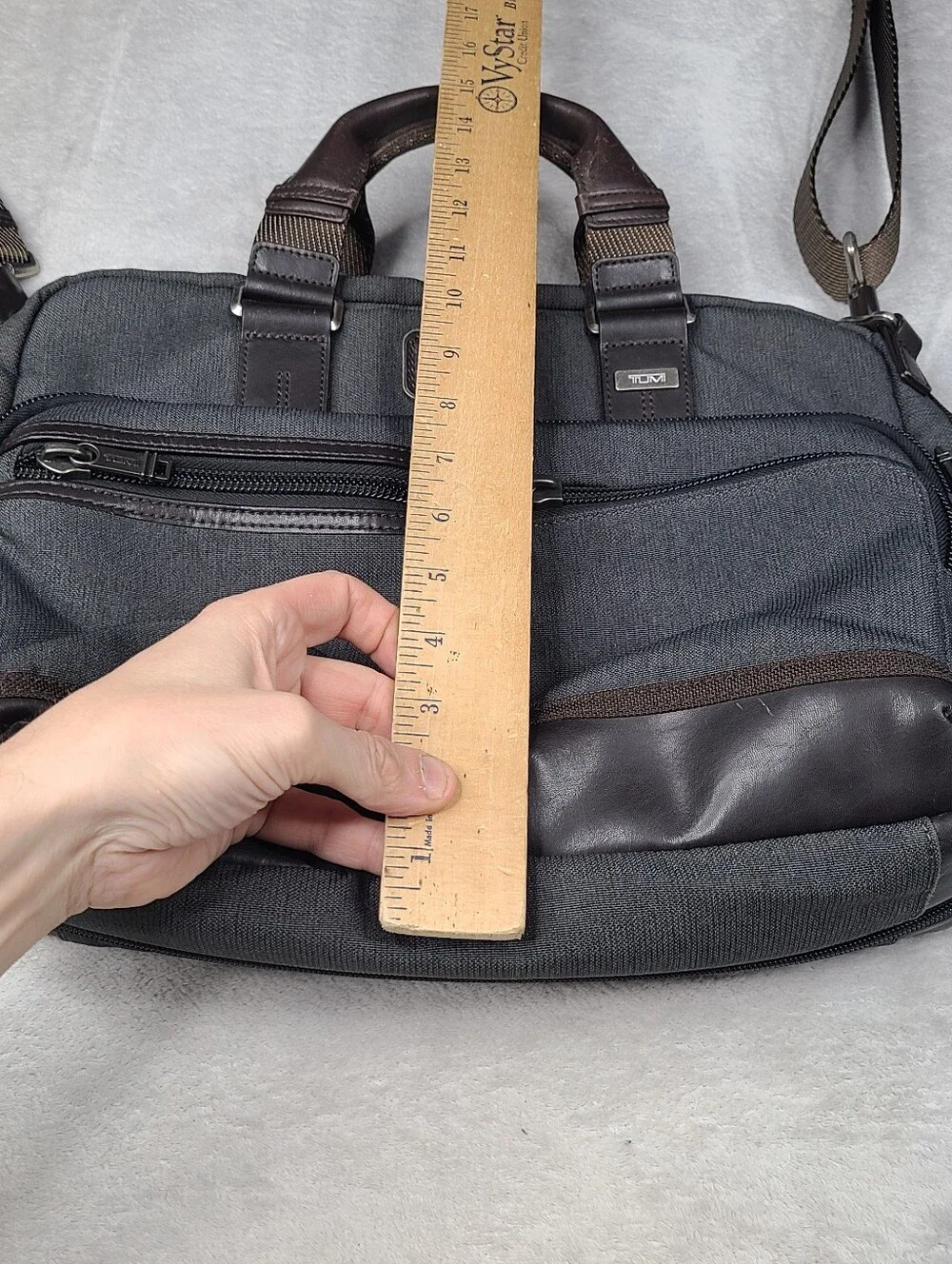 TUMI Alpha Bravo Men's Andersen Slim Commuter Brief Bag Grey